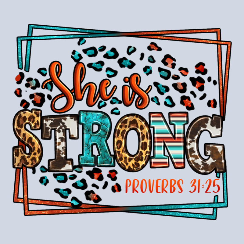 She Is Strong Proverbs 31:25 Premium Sweatshirt by LillyAllenDesigns | Teevron