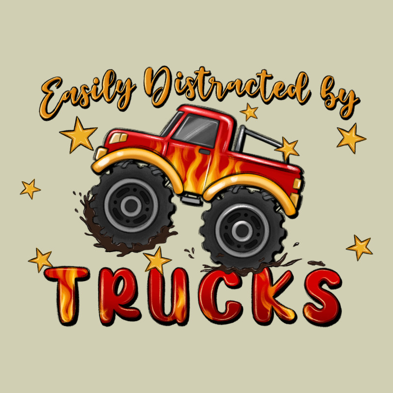 Easily Distracted By Trucks Heavy Core Tee by MaliasSmallBusiness | Teevron