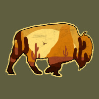 Desert Landscape Bison Silhouette Vintage Tee | Teevron