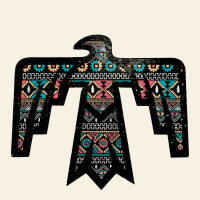 Black Aztec Thunderbird Vintage Tee | Teevron
