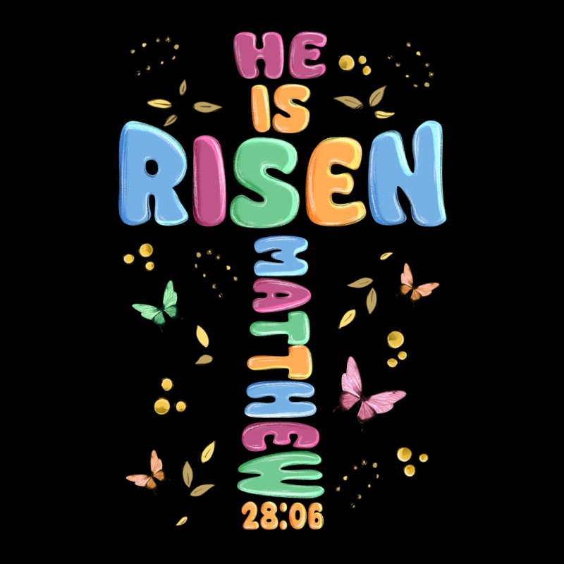 He Is Risen Cross Heavy Core Tee by MaliasSmallBusiness | Teevron