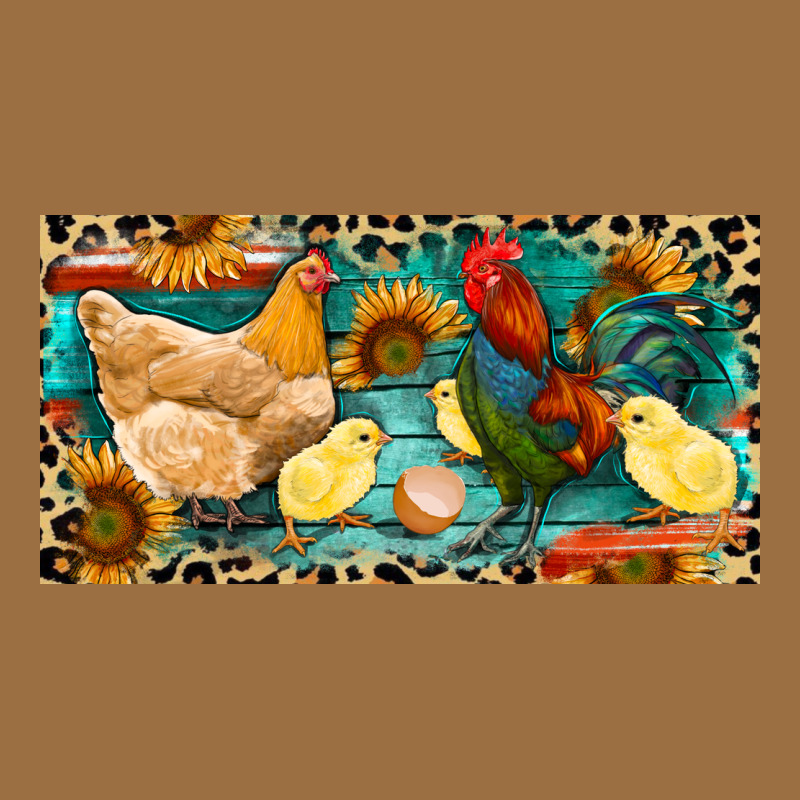 Chicken Rooster And Chicks With Leopard Vintage Tee by RanaPortraitStore | Teevron