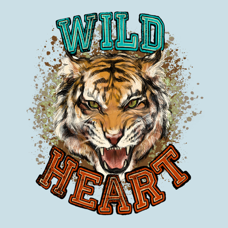 Wild Heart Tiger College Western Ladies Tee by NancyCooperArtShop | Teevron