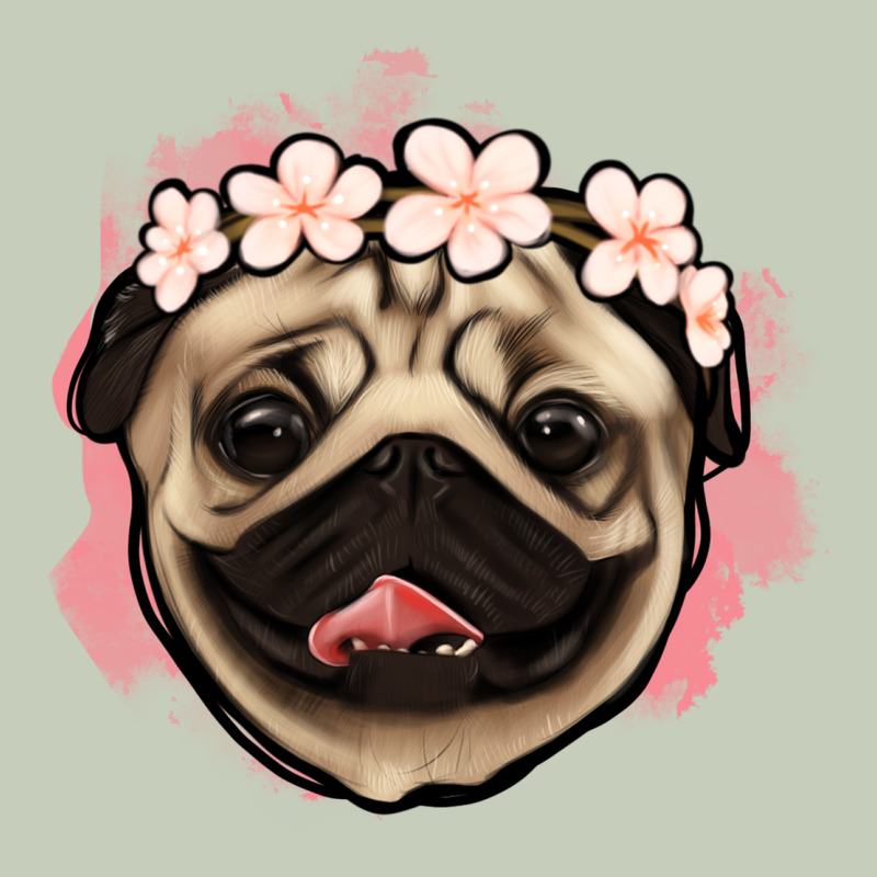 Pug Floral Ladies Tee by Jasminsmagicworld | Teevron