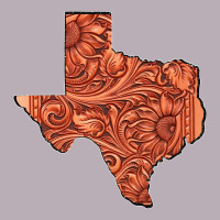 Texas Map Western Tooled Leather Pattern Vintage Tee | Teevron