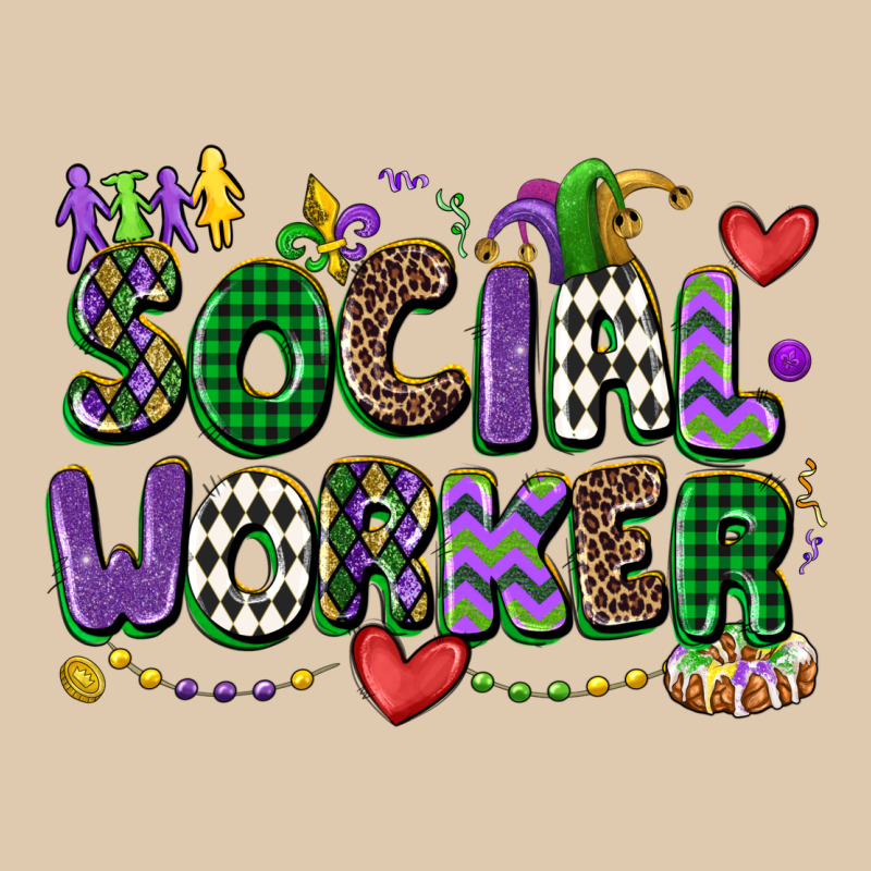Social Worker Mardi Gras Cowgirl Heavyweight Sweatshirt by CowGirlArtShop | Teevron