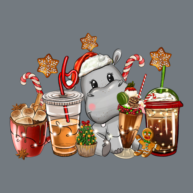 Hippopotamus Coffee Cups Christmas Heavyweight Sweatshirt by CowGirlArtShop | Teevron