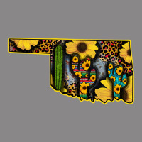 Western Oklahoma Map Sunflower Pattern Vintage Tee | Teevron