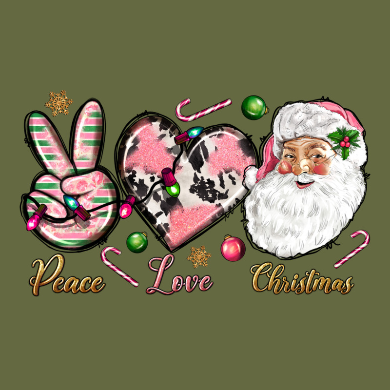 Peace Love Pink Christmas Long Sleeve Tee by NancyCooperArtShop | Teevron