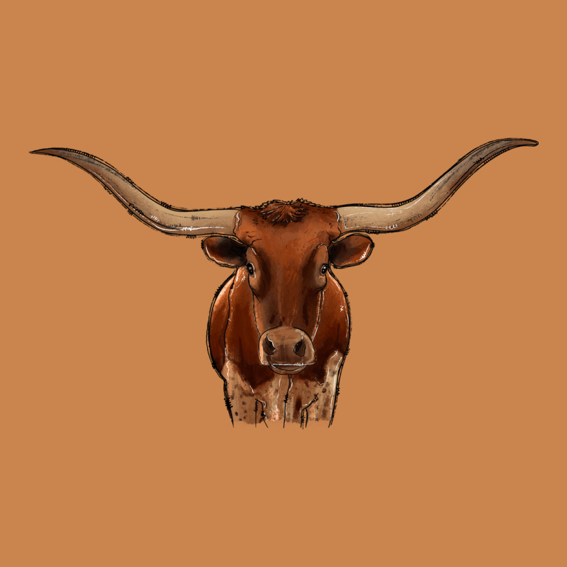 Texas Longhorn Illustration Heavyweight Hoodie by CowhideDigitalArt | Teevron