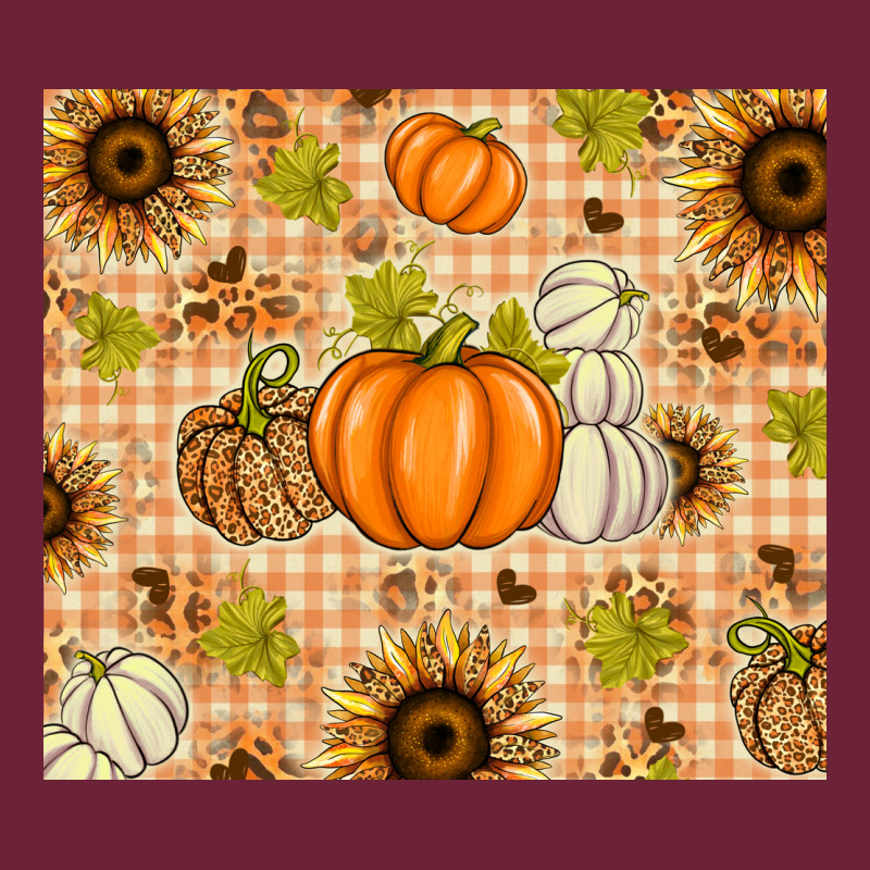 Fall Pumpkins And Sunflowers With Leopard Long Sleeve Tee by texasbilliewilder | Teevron