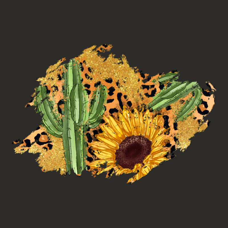 Cactus Leopard Sunflower Glitter  Patch Heavy Core Tee by AdoDesignShop | Teevron
