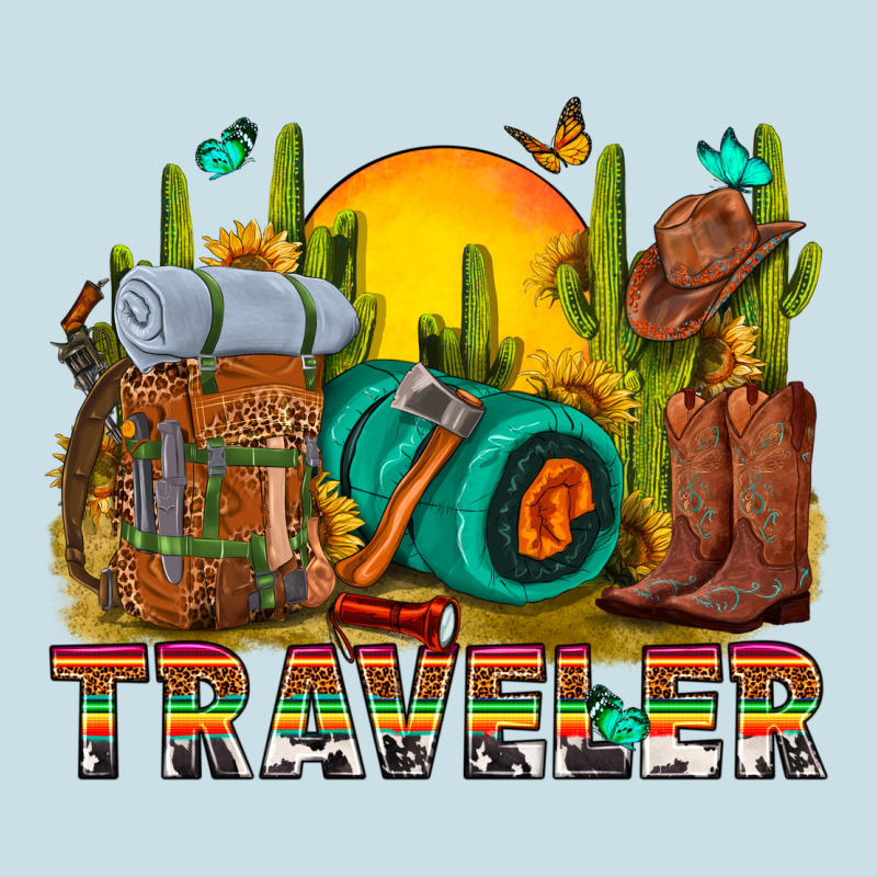 Western Traveler Cowboy Ladies Tee by NancyCooperArtShop | Teevron