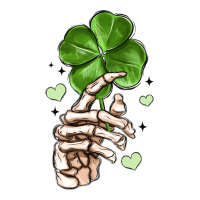 skeleton hand with shamrock st patrick s day | Teevron
