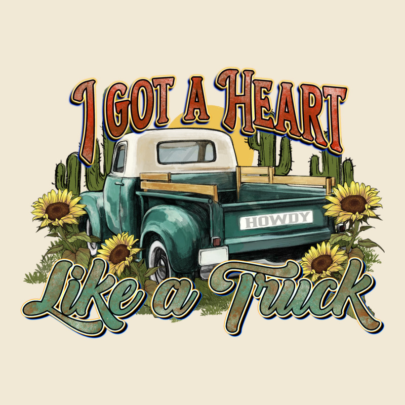 I Got A Heart Like A Truck Western Sunflower Premium Tee by NancyCooperArtShop | Teevron