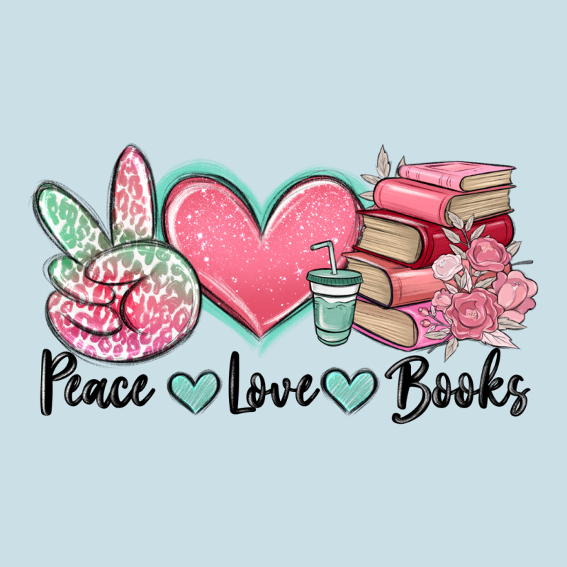 Peace Love Books Ladies Tee by MaliasSmallBusiness | Teevron