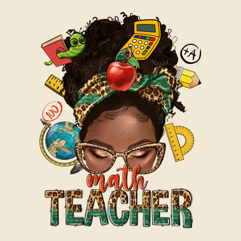 Math Teacher Life Afro Messy Bun Premium Tee by NancyCooperArtShop | Teevron