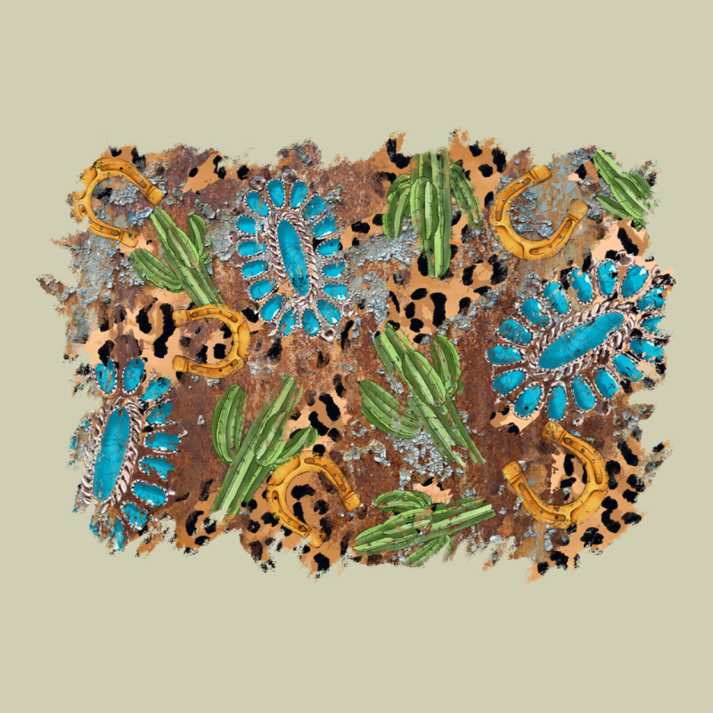 Horseshoe Leopard Gemstone Cactus Background Heavy Core Tee by AdoDesignShop | Teevron