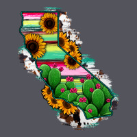 California Map Sunflower Cactus Serape Vintage Hoodie | Teevron