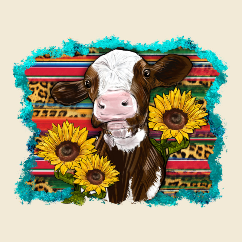 Western Cow Sunflowers Serape Leopard Premium Hoodie by RanaPortraitStore | Teevron