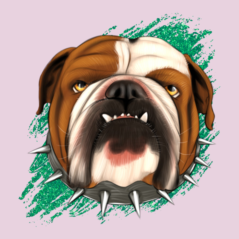 Bulldog Green Glitter Ladies Tee by Jasminsmagicworld | Teevron
