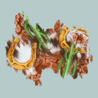Horseshoe Cowhide Cactus Patch Heavy Core Tee | Teevron