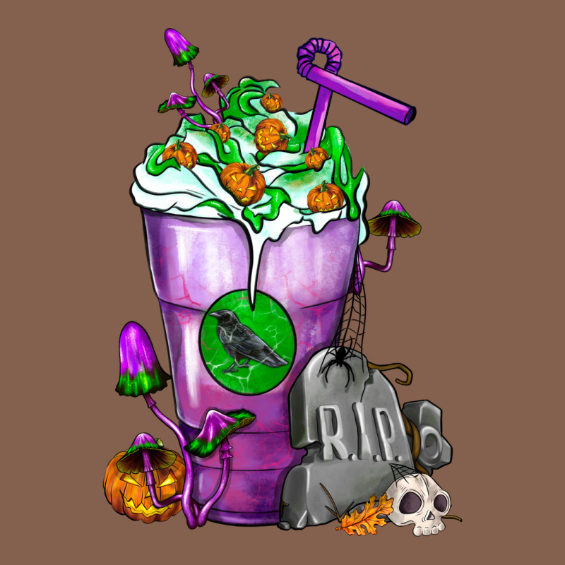 Halloween Cold Drink Frappe With Tombstone Zipper Hoodie by FaDigitalArtStudio | Teevron