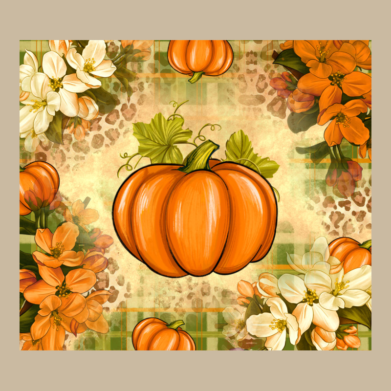 Fall Pumpkins With Flowers Long Sleeve Tee by texasbilliewilder | Teevron