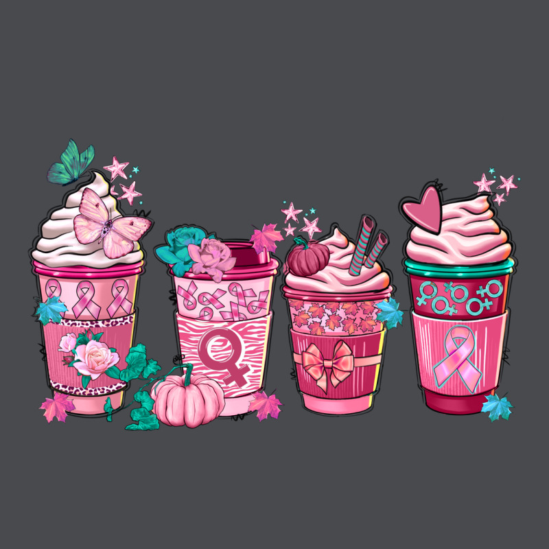Breast Cancer Coffee Cups Zipper Hoodie by FaDigitalArtStudio | Teevron