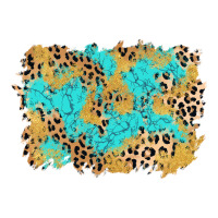 glitter leopard turquoise background | Teevron