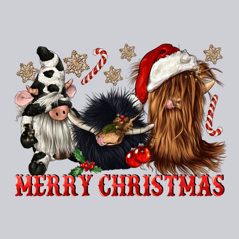 Merry Christmas Heifer Cow Gnomies Heavyweight Sweatshirt by CowGirlArtShop | Teevron