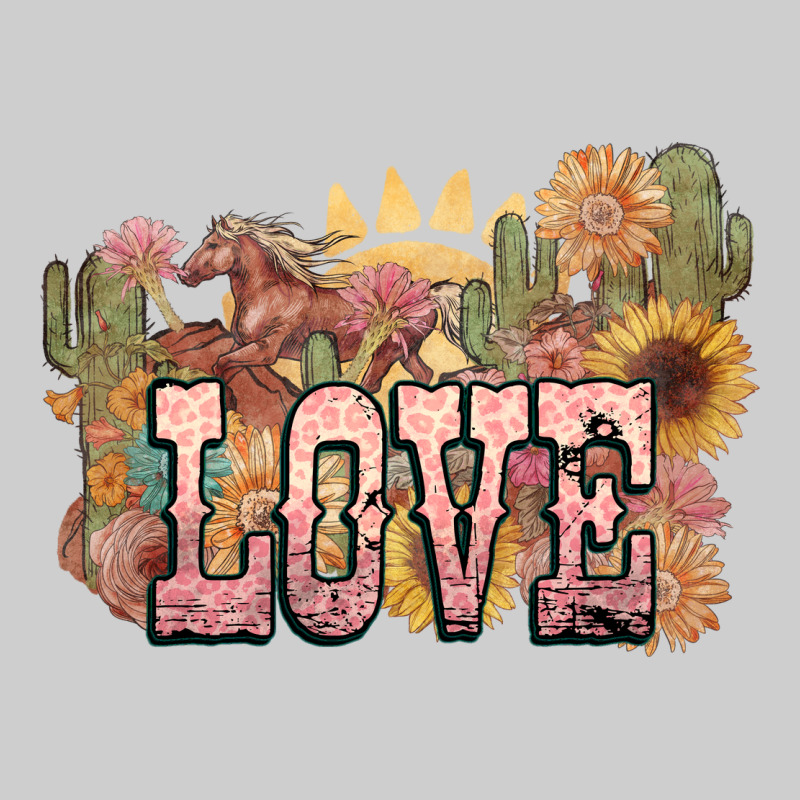Love Horse Western Floral Premium Tee by NancyCooperArtShop | Teevron