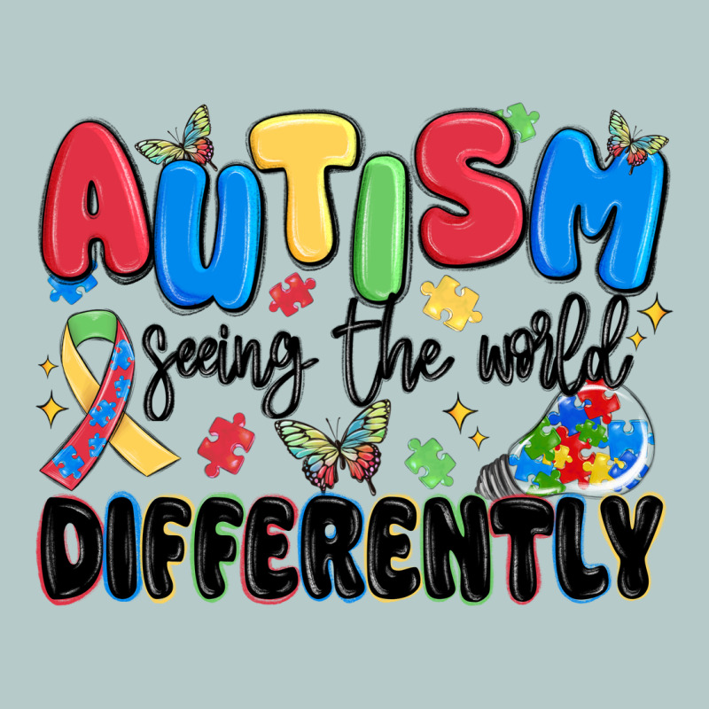 Autism Seeing The World Differently Heavy Core Tee by MaliasSmallBusiness | Teevron