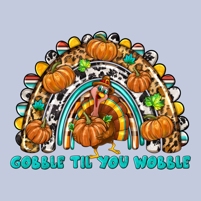 Gobble Til You Wobble With Rainbow Long Sleeve Tee by texasbilliewilder | Teevron