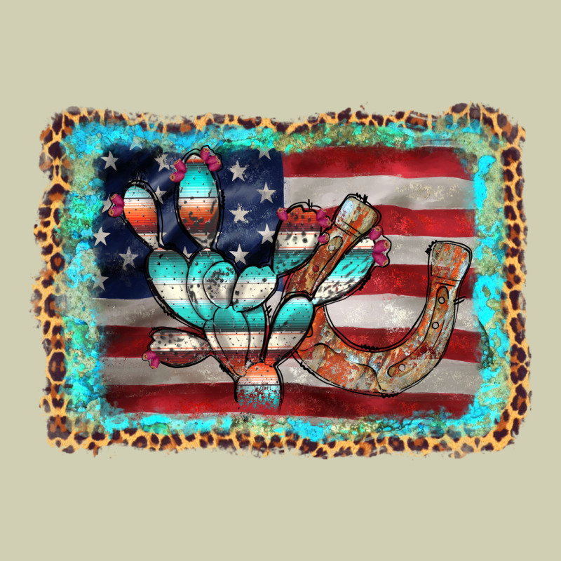 Flag Cactus Horseshoe Heavy Core Tee by AdoDesignShop | Teevron