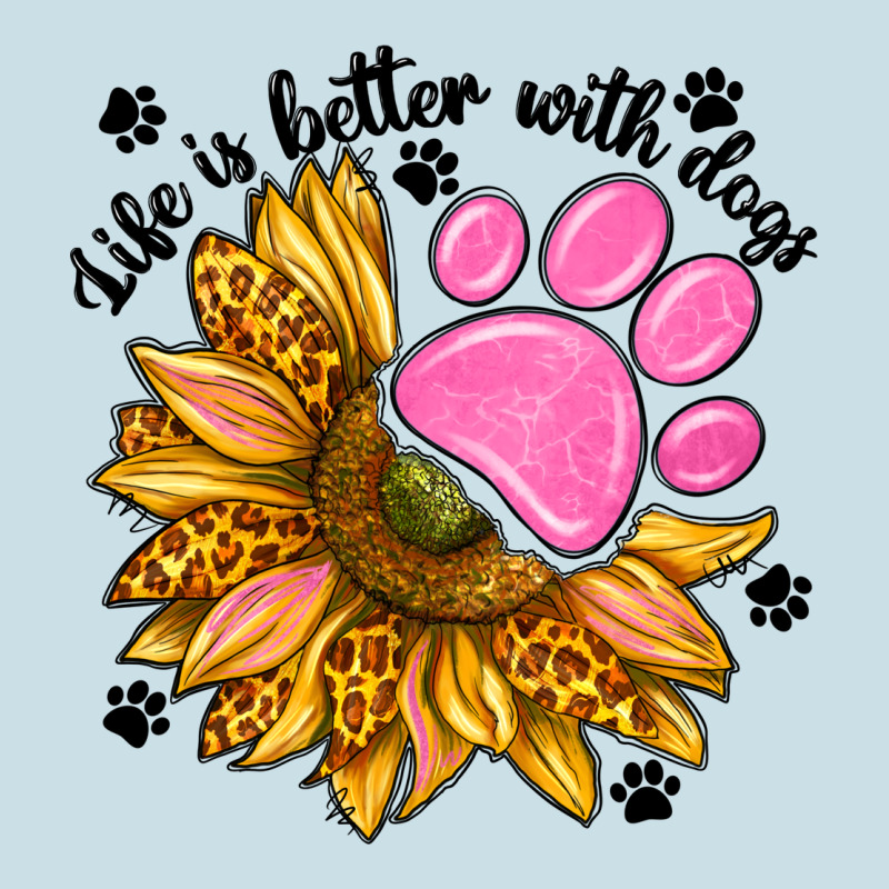 Life Is Better With Dogs Ladies Tee by NancyCooperArtShop | Teevron