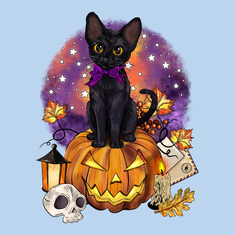 Halloween Black Cat Pumpkin Classic Tee by BarkalooDesign | Teevron
