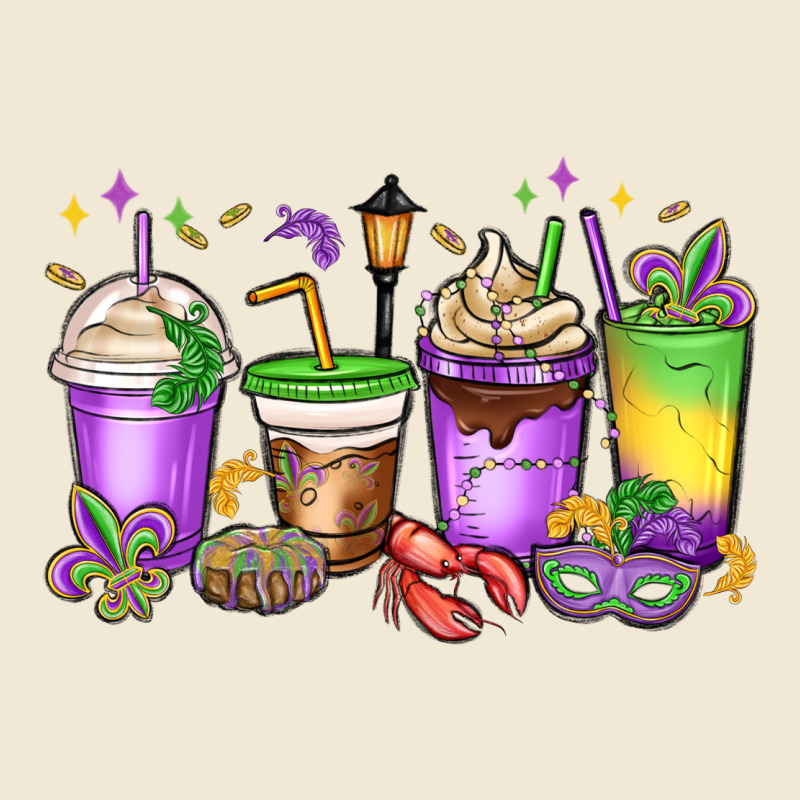 Mardi Gras Coffee Cups Ladies Tee by MaliasSmallBusiness | Teevron