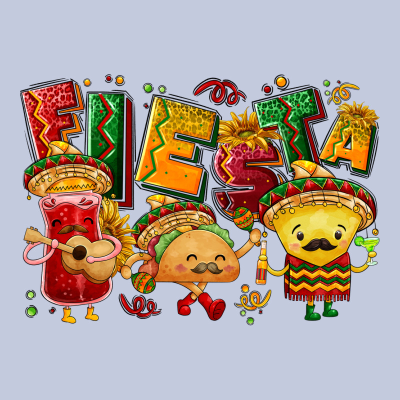 Fiesta With Taco, Nacho, Souce Long Sleeve Tee by NancyCooperArtShop | Teevron