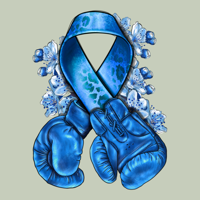 Blue Ribbon With Boxing Gloves Ladies Tee by NancyCooperArtShop | Teevron