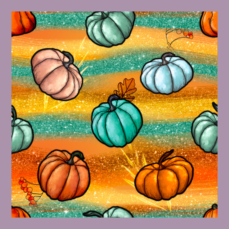 Pumpkin And Glitter Seamless Pattern Heavyweight Hoodie by BundleAndBundleShop | Teevron