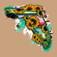 Florida Map With Sunflower And Serape Cactus Vintage Tee | Teevron