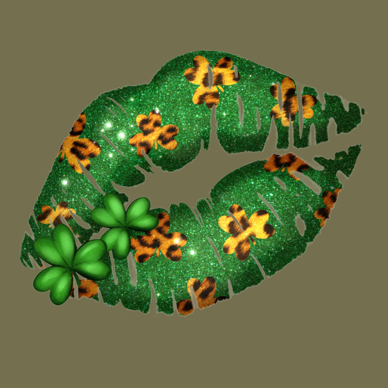 Green And Leopard Patterned Irish Day Lips Vintage Hoodie by Bettercallsaul | Teevron