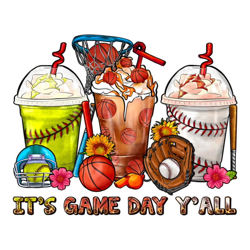 It's Game Day Y'all Softball,baseball,basketball C Zipper Hoodie by FaDigitalArtStudio | Teevron