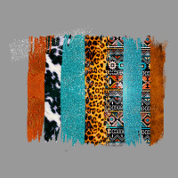 Western Leopard Glitter Aztec Cowhide Pattern Brushstroke Vintage Hoodie | Teevron