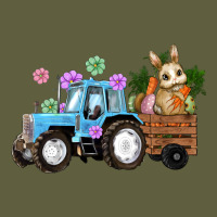 Easter Tracktor Bunny Carrot Flowers  Egg Vintage Tee | Teevron
