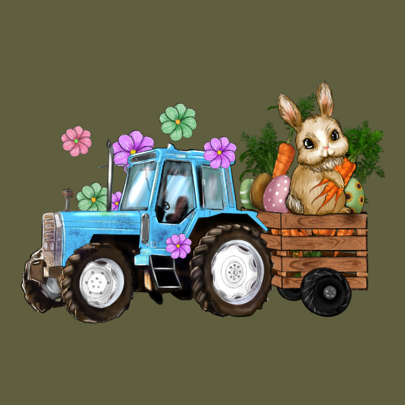 Easter Tracktor Bunny Carrot Flowers  Egg Vintage Tee by RanaPortraitStore | Teevron