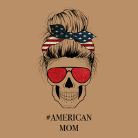 Glitter American Flag Patterned American Mom Skull Vintage Hoodie | Teevron