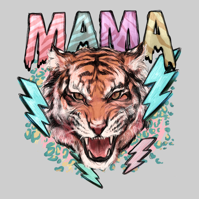 Mama Tiger Lightning Bolt Premium Tee by NancyCooperArtShop | Teevron