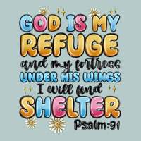 God Is My Refuge And My Fortress Under His Wings Heavy Core Tee | Teevron